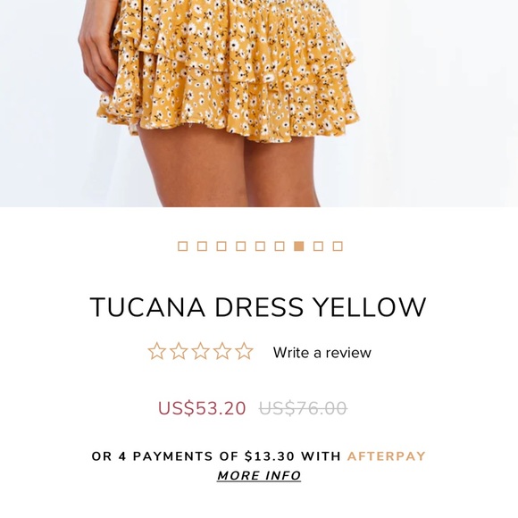 Fortune One Tucana Dress Yellow - Picture 5 of 8
